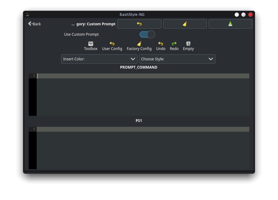BashStyle-NG Custom Prompt Builder