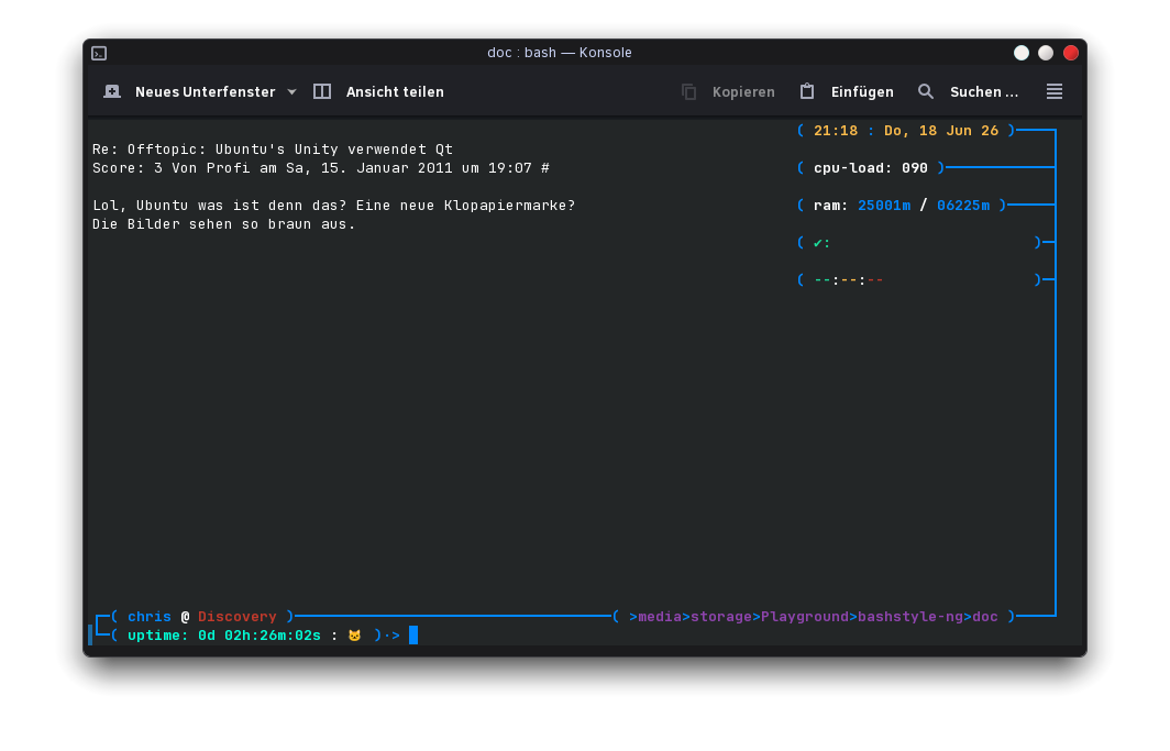 Equinox Prompt in Konsole