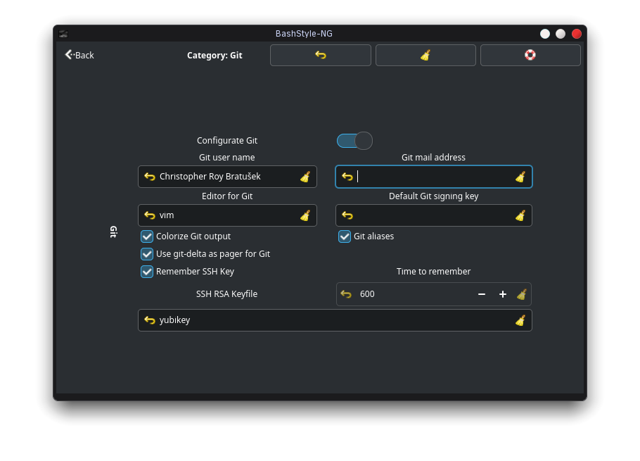 BashStyle-NG Git Settings